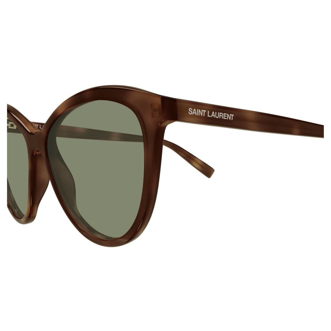 Saint Laurent Rounded Cat-Eye Sunglasses With Tortoiseshell Pattern