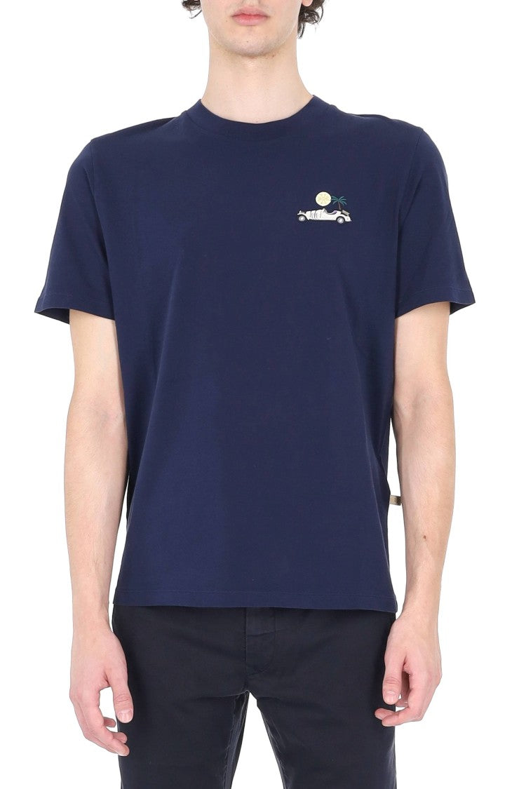 Jacob Cohen Blue Resort Auto Cabrio Cotton T-Shirt