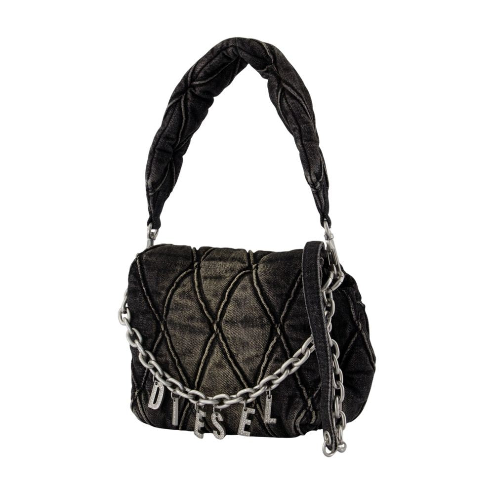 Diesel Charm-D Small Shoulder Bag - Cotton - Black