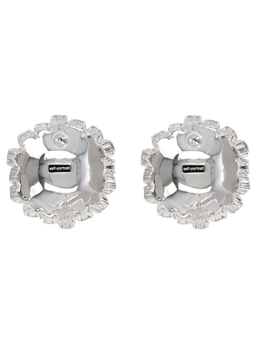 Self-Portrait Crystal Flower Cluster Zirconia Earrings