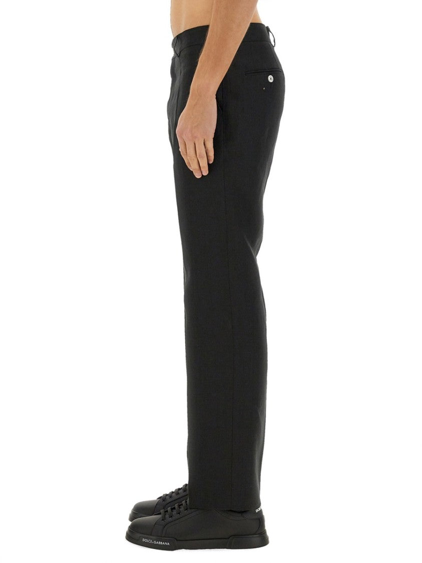 Dolce & Gabbana Stretch Linen Tailored Pants