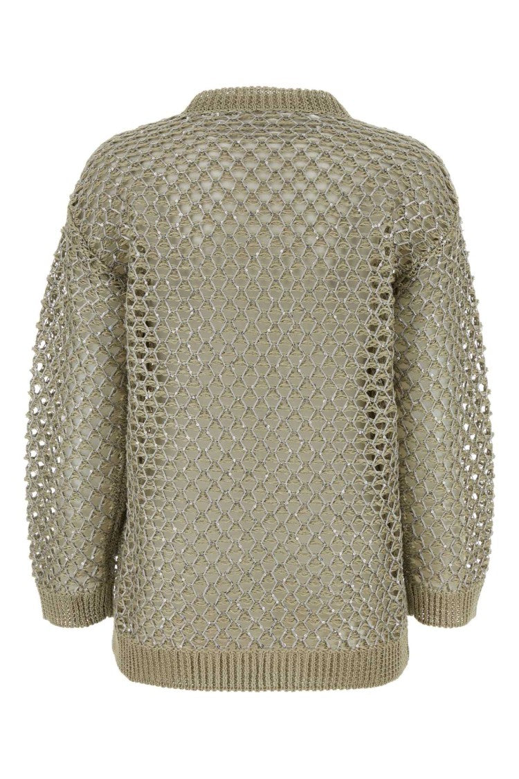 Valentino Garavani Embellished Crochet Sweater