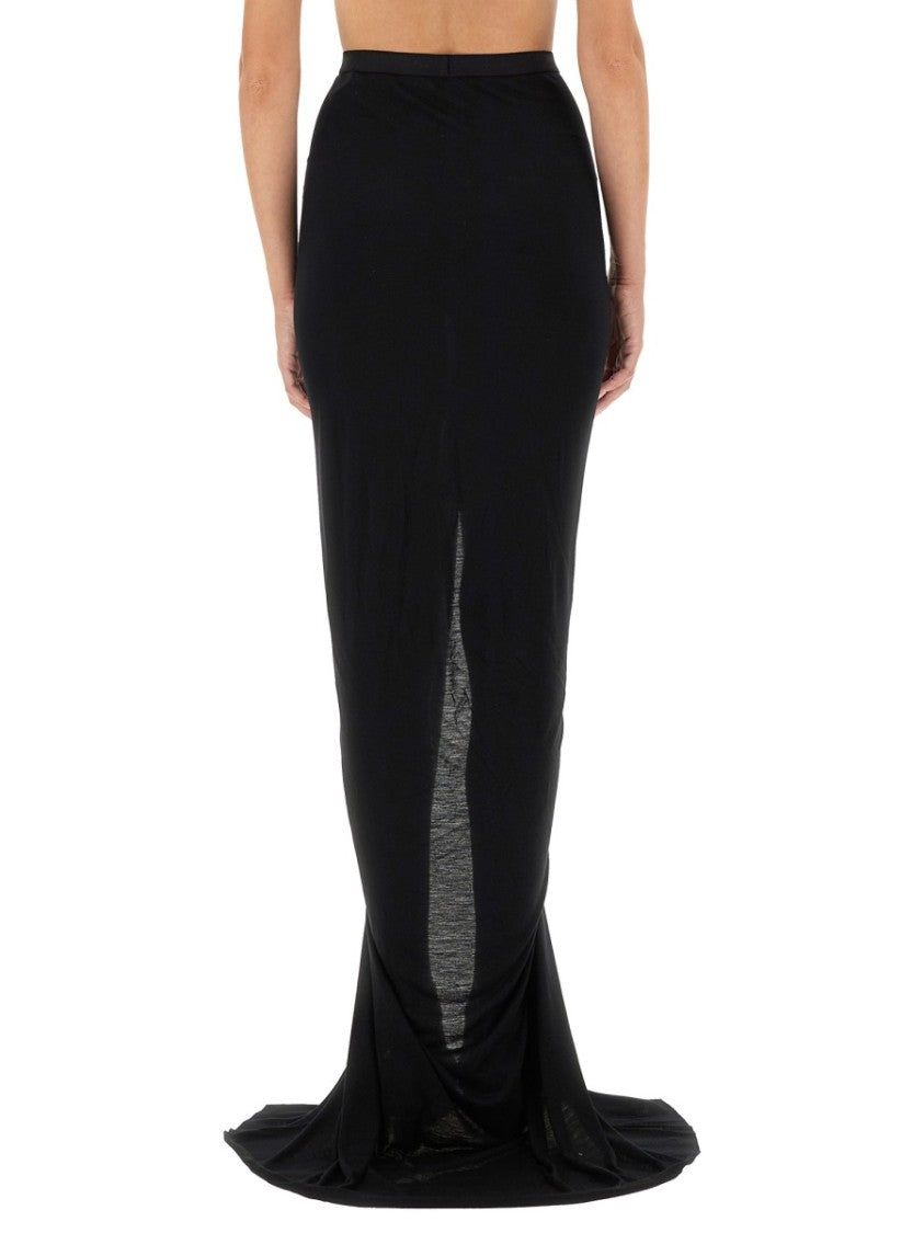 Rick Owens X Lilies Slim Fit Long Maxi Skirt
