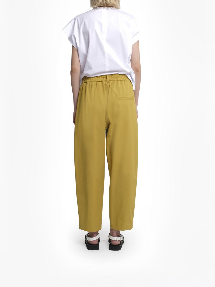 Tela Mustard Yellow Pantalone Disco Track Pants