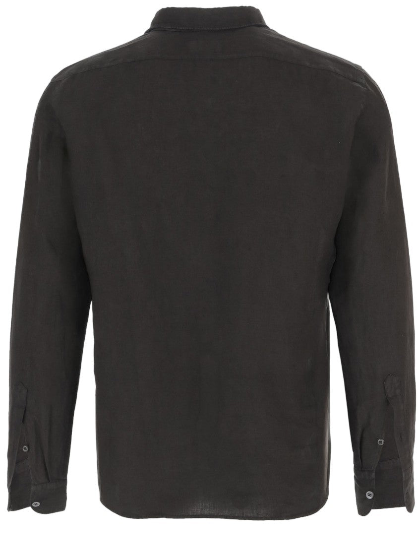 Gherardi Linen Long-Sleeve Shirt With Classic Collar