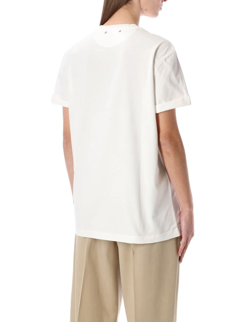 Golden Goose White Distressed Cotton T-Shirt