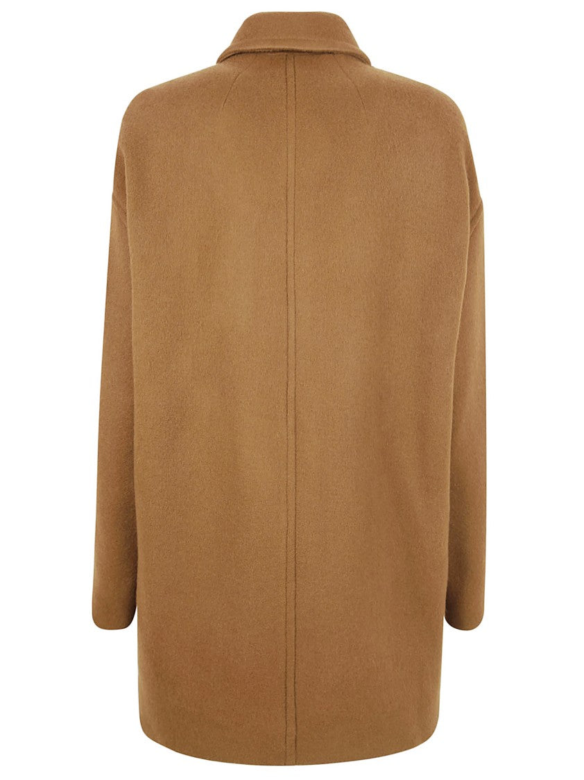Isabel Marant Brown High Collar Coat With Relaxed Silhouette