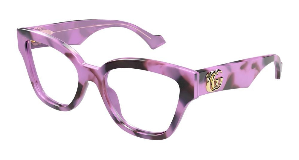Gucci Violet Gold Logo Emblem Eyeglasses