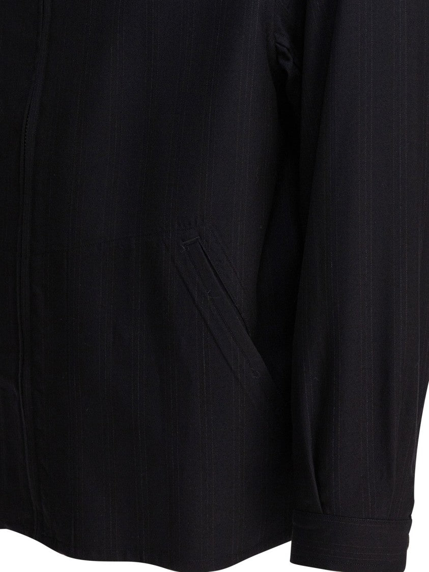 Kaptain Sunshine Wool-Silk Blend Jacket With Pinstripe Design