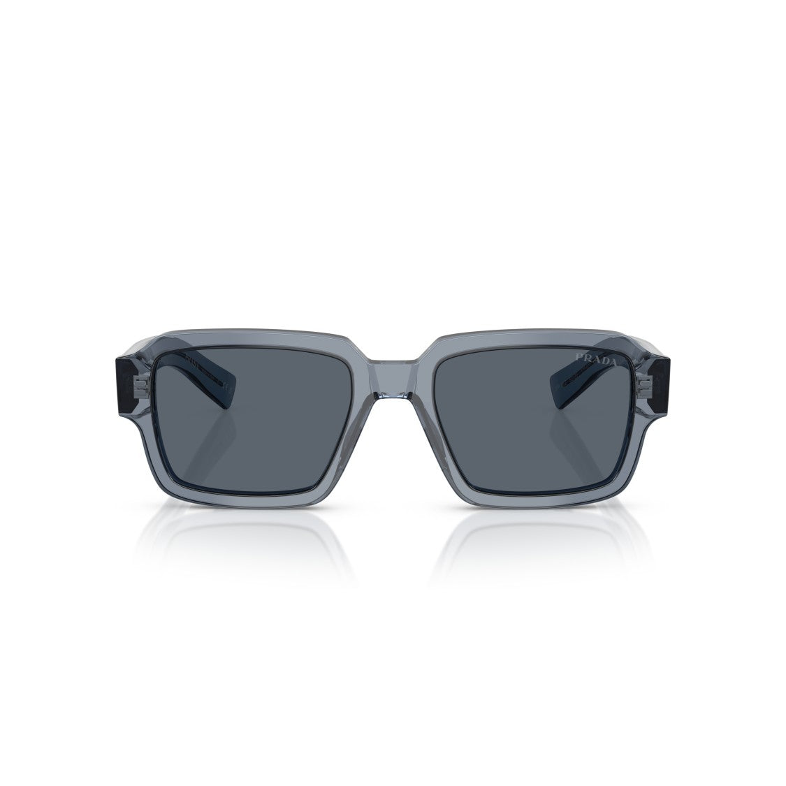 Prada Rectangular Acetate Sunglasses With Dark Tinted Lenses