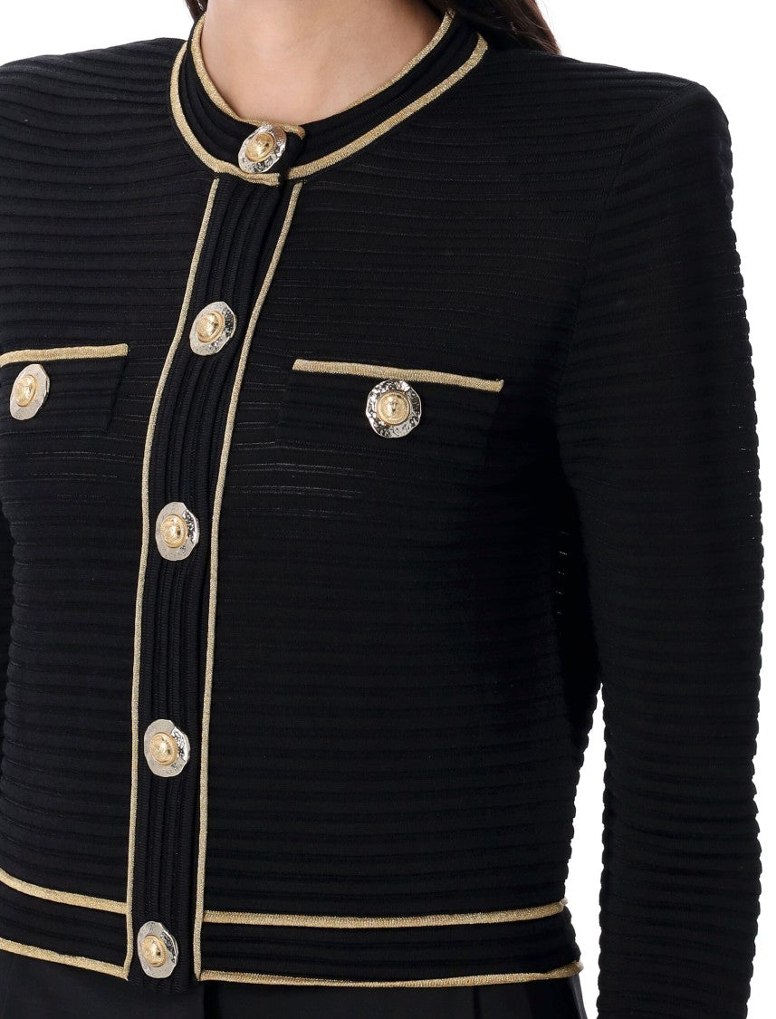Balmain Long Sleeves Buttoned Knit Cardigan