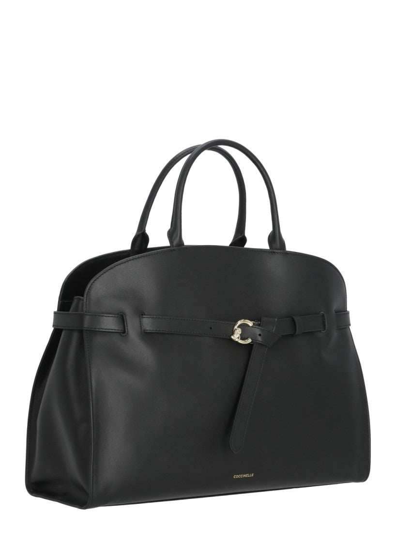 Coccinelle Structured Coccinelle Shoulder Bag With Signature Gold Hardware