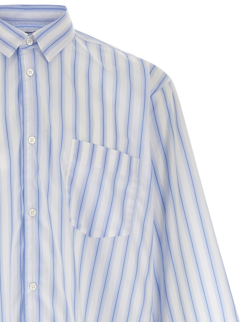 Comme Des Garçons Vertical Stripe Cotton Poplin Shirt