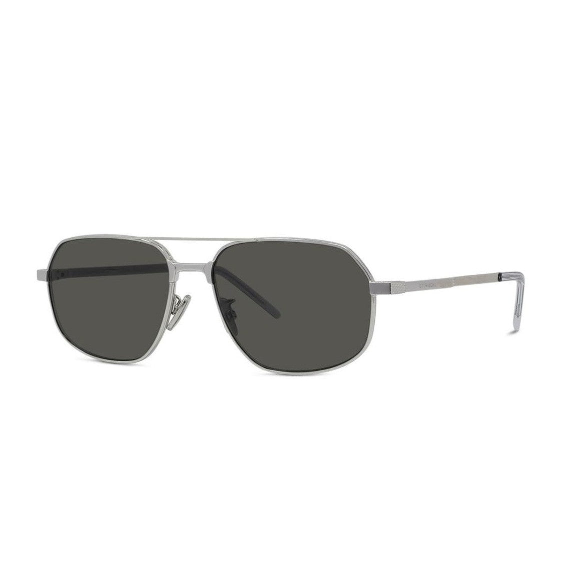 Givenchy Silver Gv40120u Gv One Metal Rectangular Sunglasses