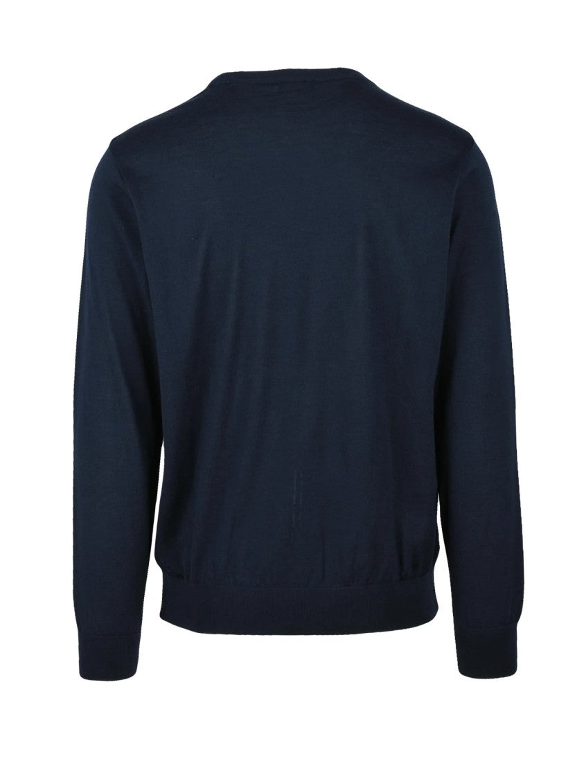 Paul & Shark Crew Neck Sweater In Fine-Knit Virgin Wool