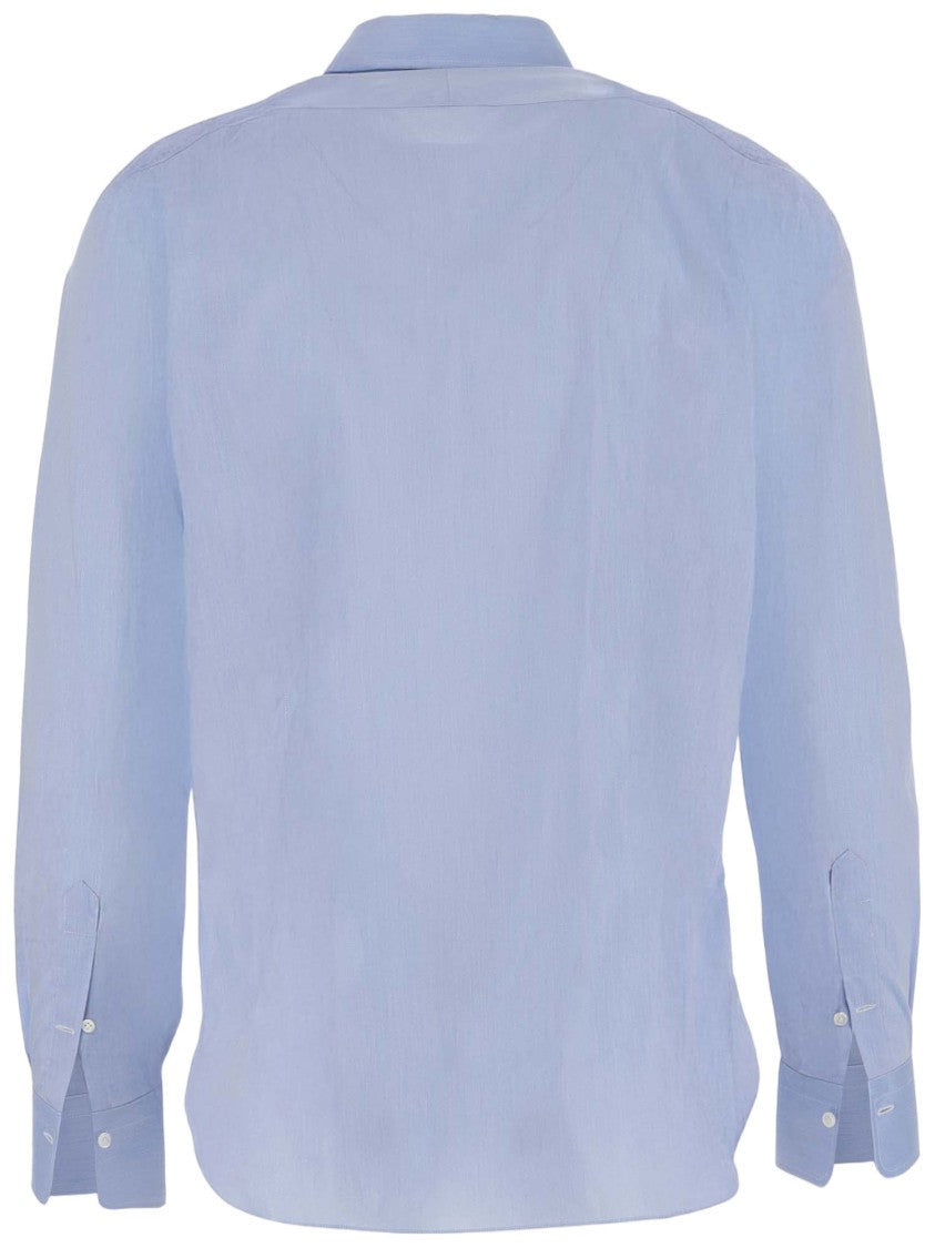 Gherardi Light Blue Stretch Cotton Blend Formal Shirt