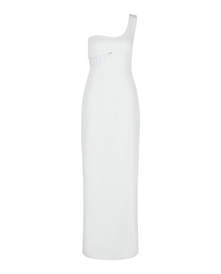 Givenchy One-Shoulder Cutout Gown, 40 / Off White