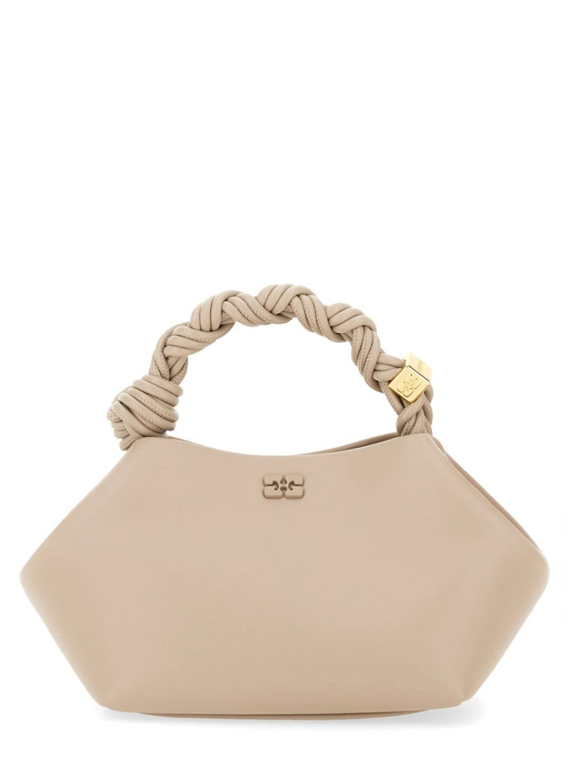 Ganni Bou Small Geometric Recycled Leather-Blend Shoulder Bag