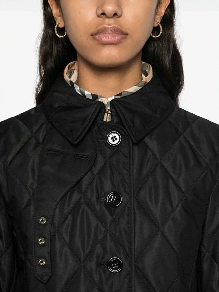 Burberry Quilted Casual Jacket With Classic Collar And Adjustable Straps