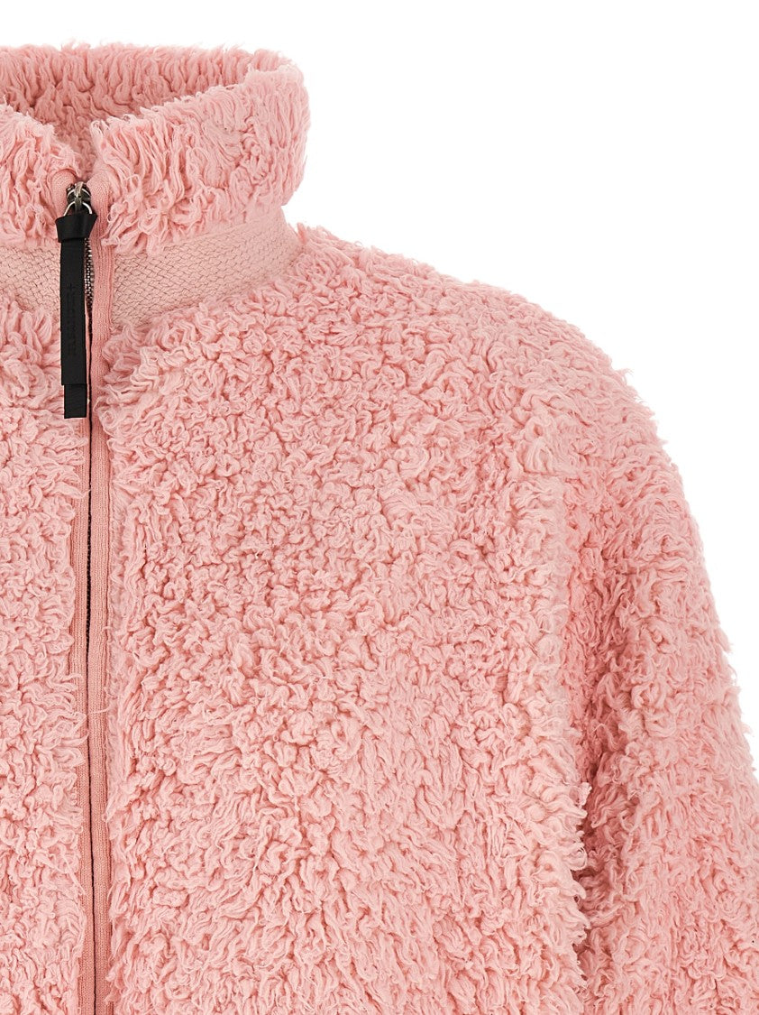 Jil Sander Teddy-Effect Cotton Jacket With Fold-Up High Neck