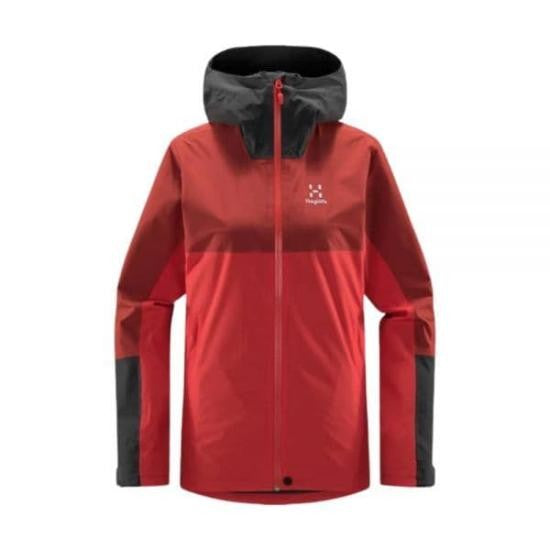 Haglöfs Two-Tone Red Performance Jacket With Hood