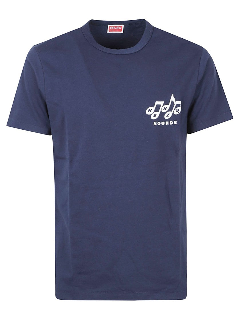 Kenzo Minimalistic Crew Neck T-Shirt With Graphic Detail
