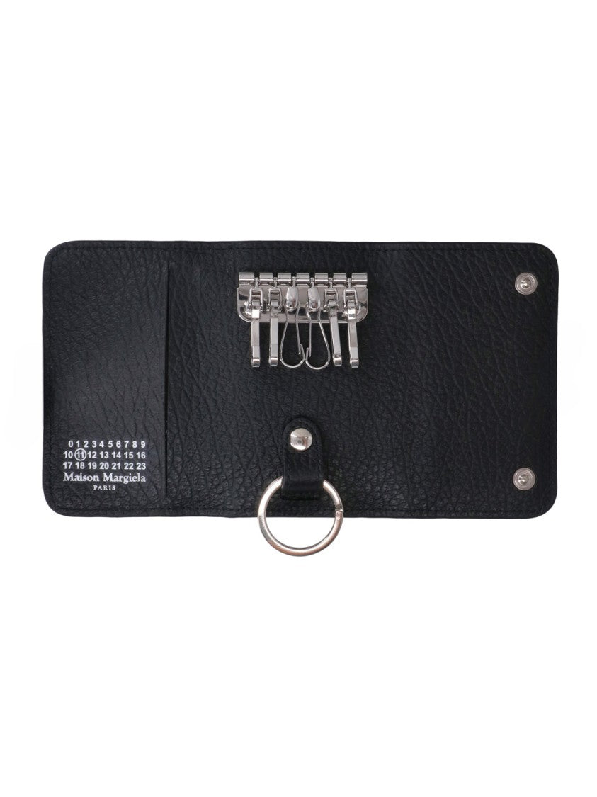 Maison Margiela Black Four Stitches Leather Wallet