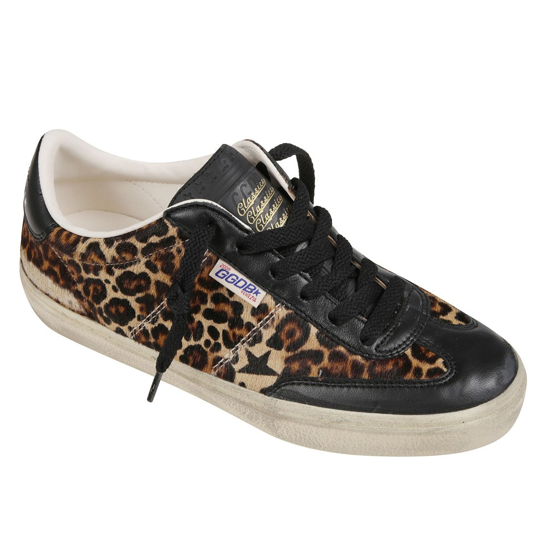 Golden Goose Leather Sneakers With Croc-Effect Detail