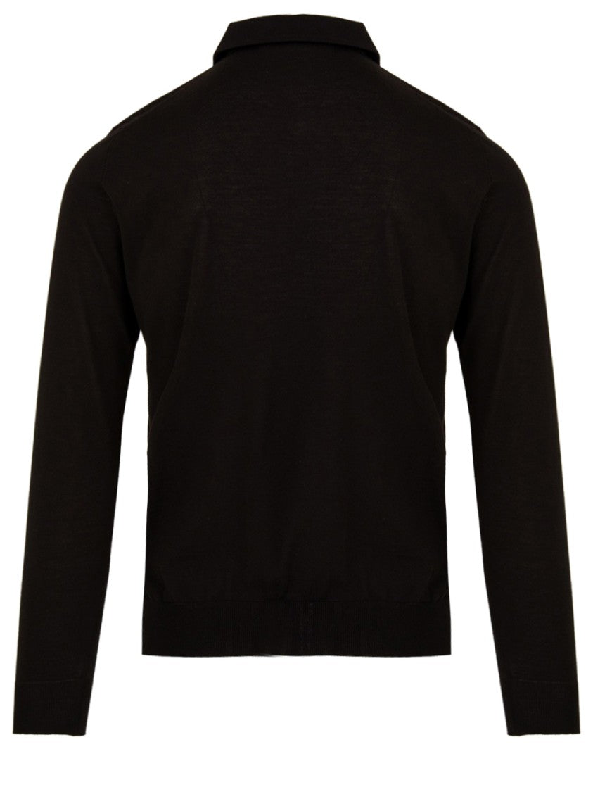 Filippo De Laurentiis Long-Sleeve Polo Shirt In Wool