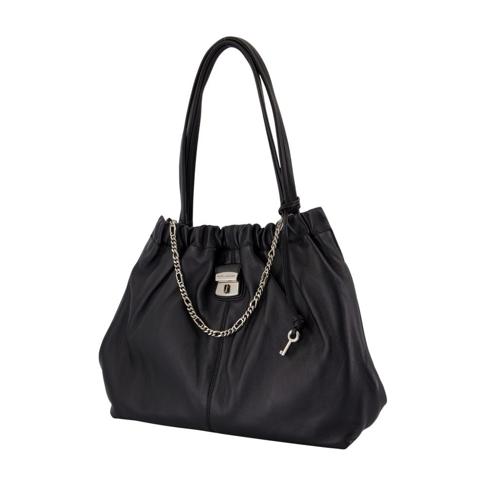 Marc Jacobs Spacious Black Calfskin Tote Shoulder Bag