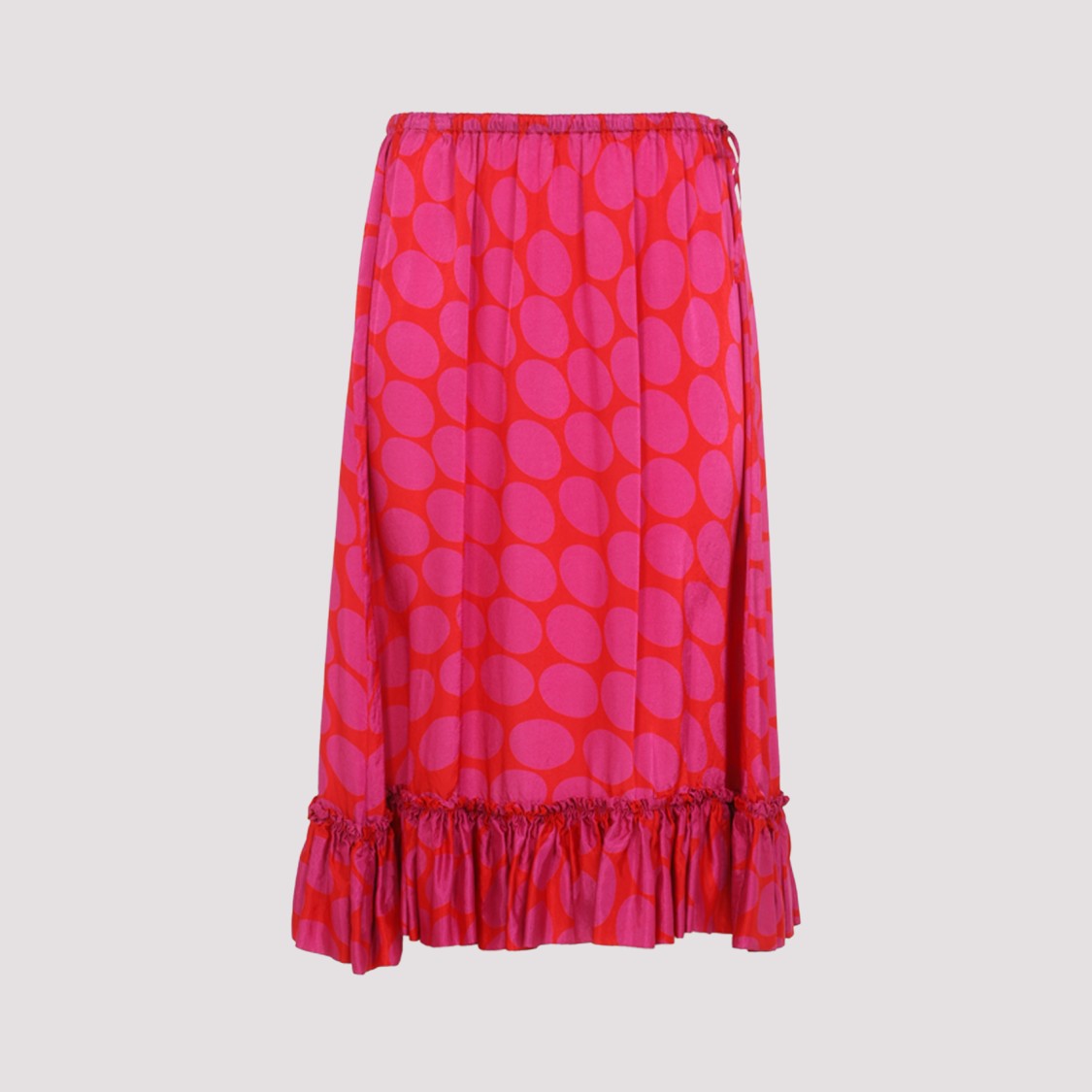 Dries Van Noten Midi Skirt With Playful Polka Dot Design