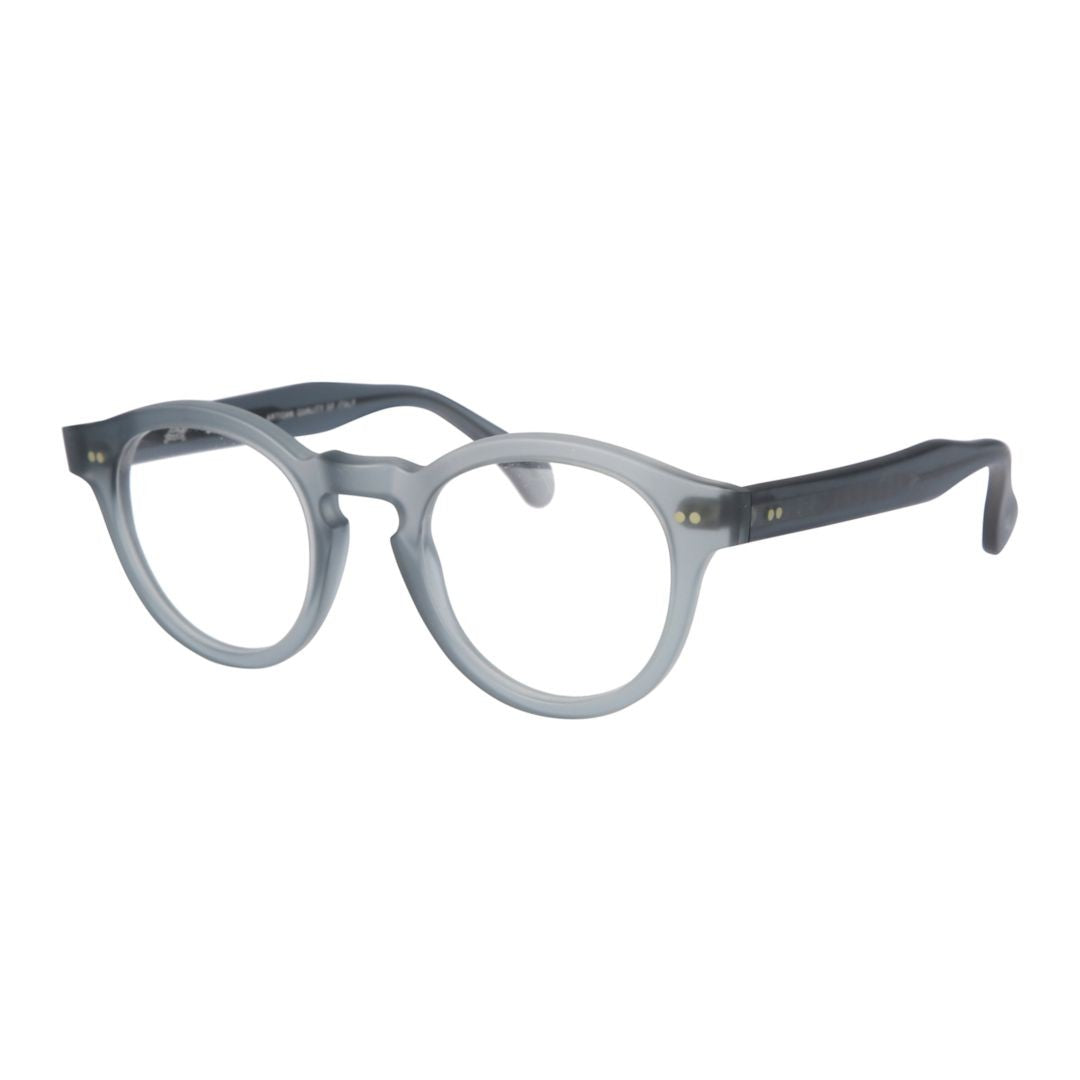 Kador Tony Rounded Translucent Grey Eyeglasses With Keyhole Bridge
