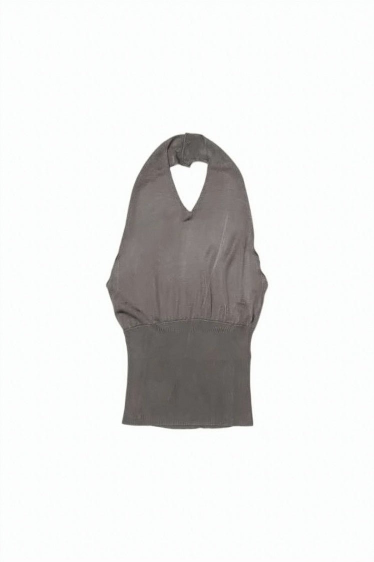 Gimaguas Fitted Sleeveless Top With Ribbed Waistband And Keyhole Cutout