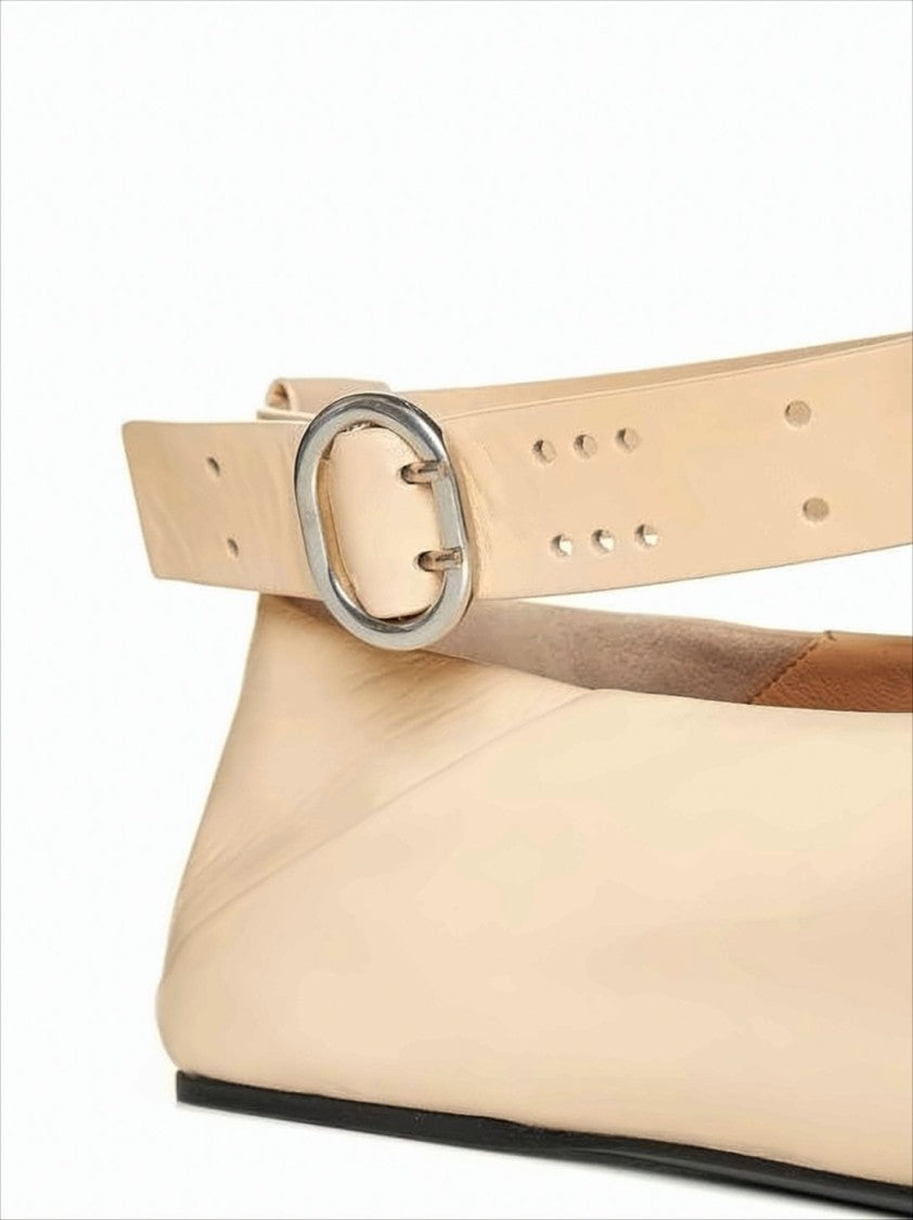 Jil Sander Pointed Toe Goat Leather Flats