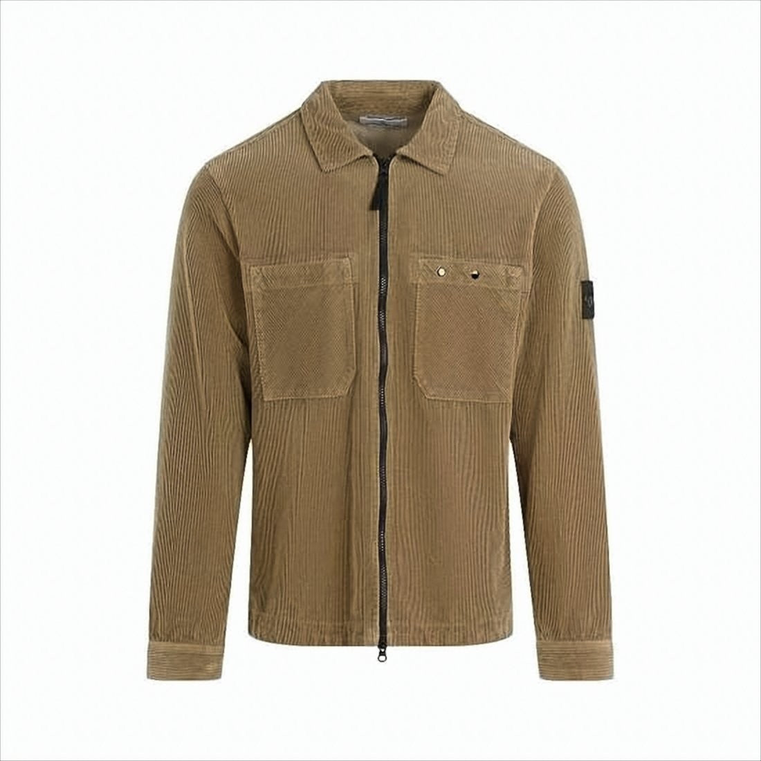 Stone Island Corduroy Jacket With Zip-Front