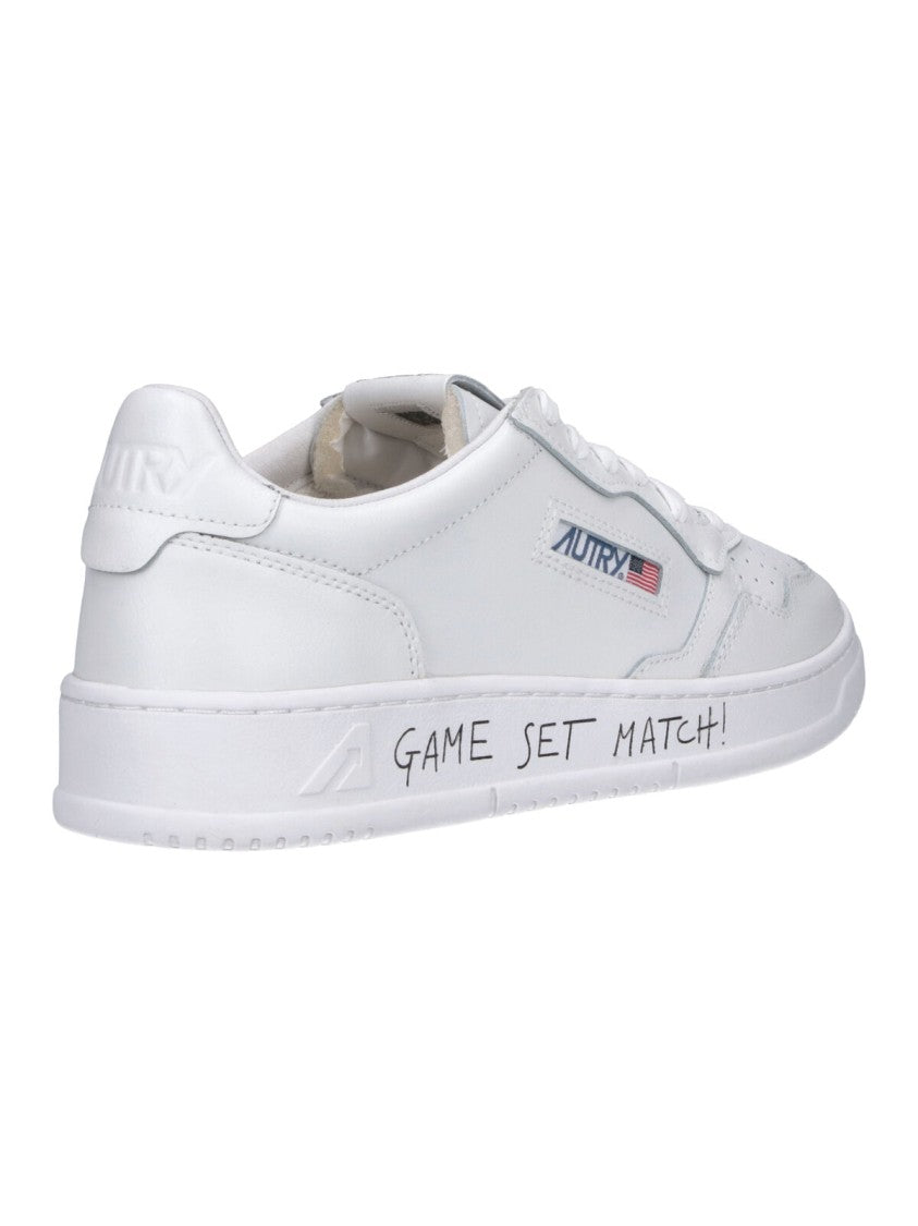 Autry White Medalist Calf Leather Sneakers