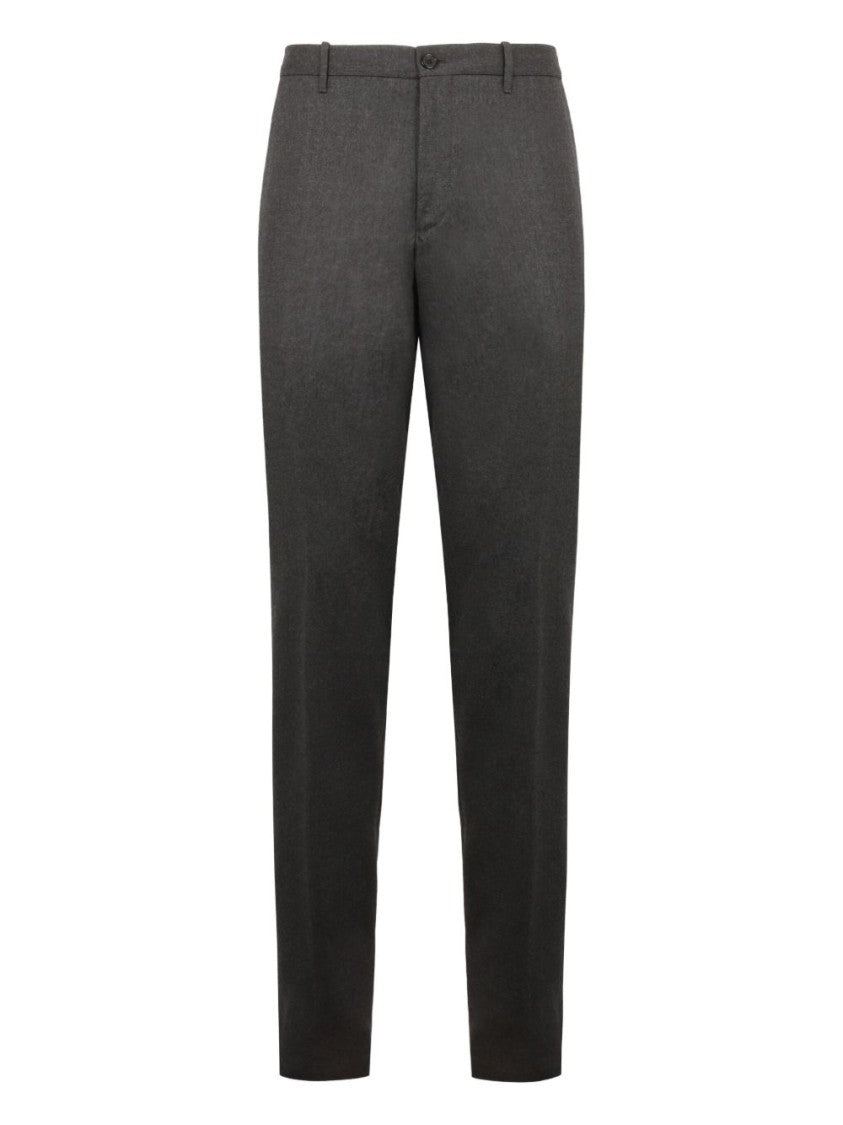 Incotex Dark Grey Cotton Trousers