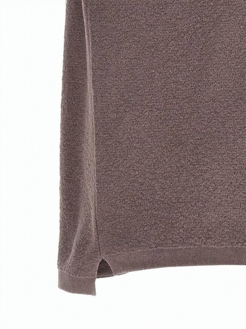 Stone Island Textured Polo Shirt With Zip-Up Collar