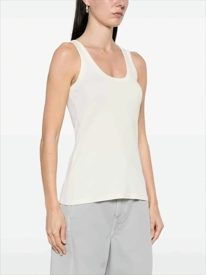 Lemaire Scoop Neck Sleeveless Cotton Tank Top
