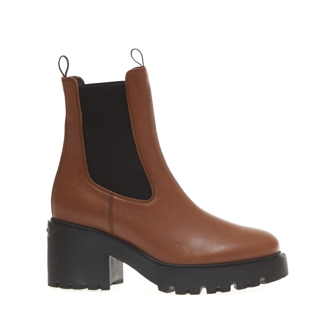 Hogan 50Mm Heel Brown Leather Boot