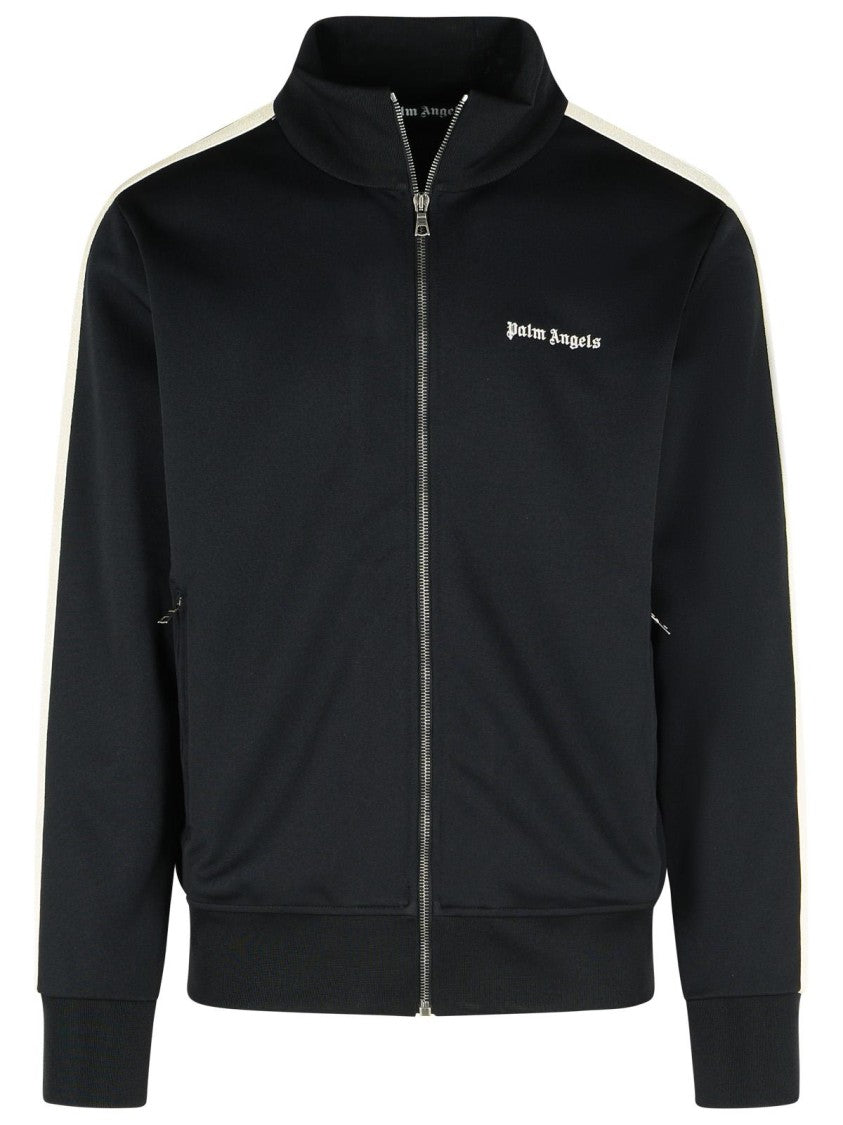 Palm Angels Track' Black Polyester Sweatshirt