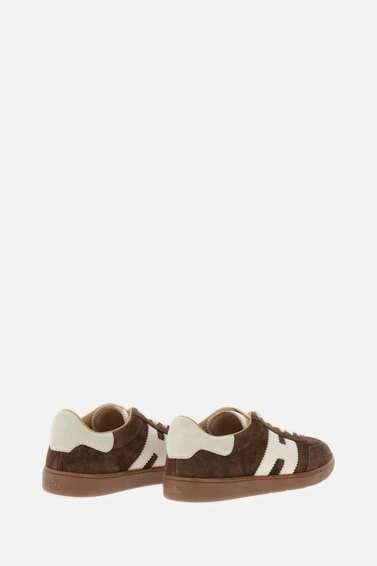 Hogan Brown Low-Profile Suede Sneakers