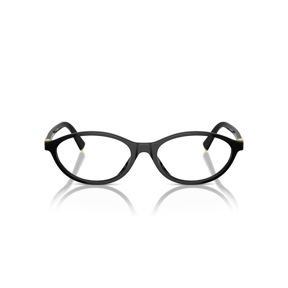 Miu Miu 0Mu 09Xv Oval Black Acetate Eyeglasses