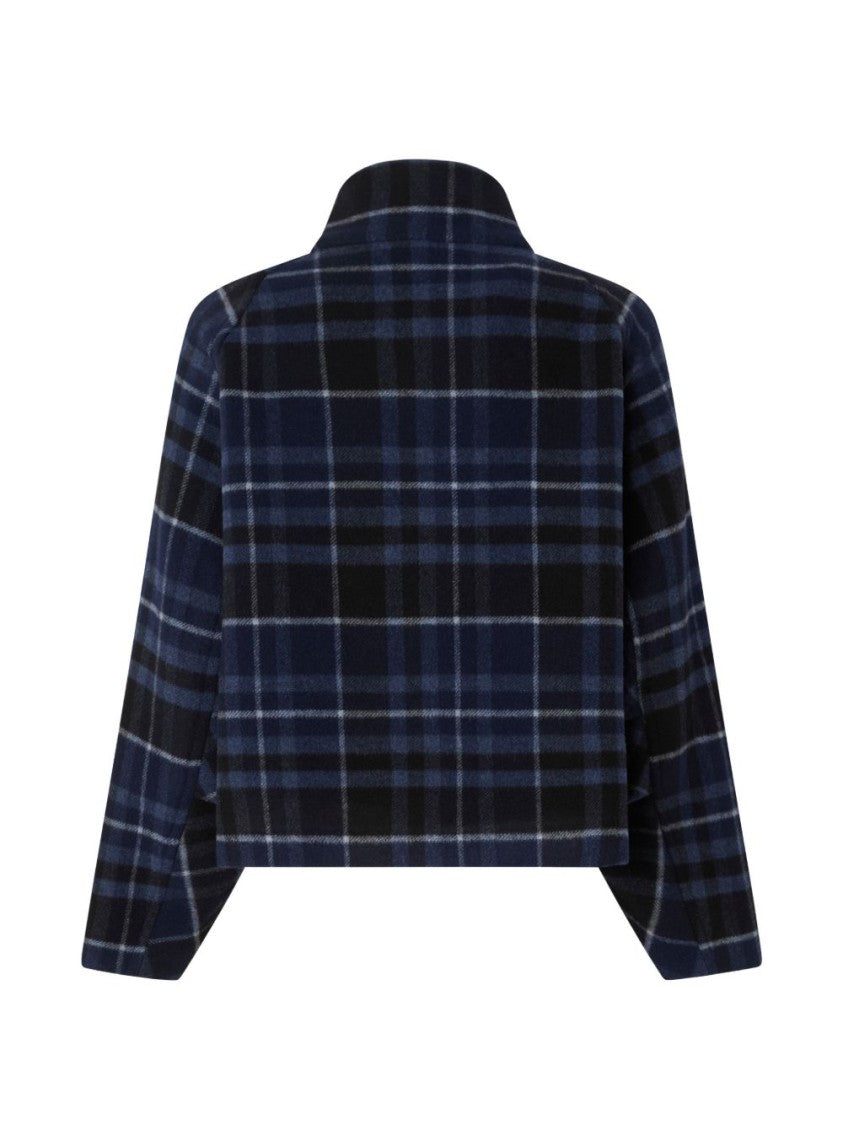 Pinko Cropped Structured Sweater With High Collar