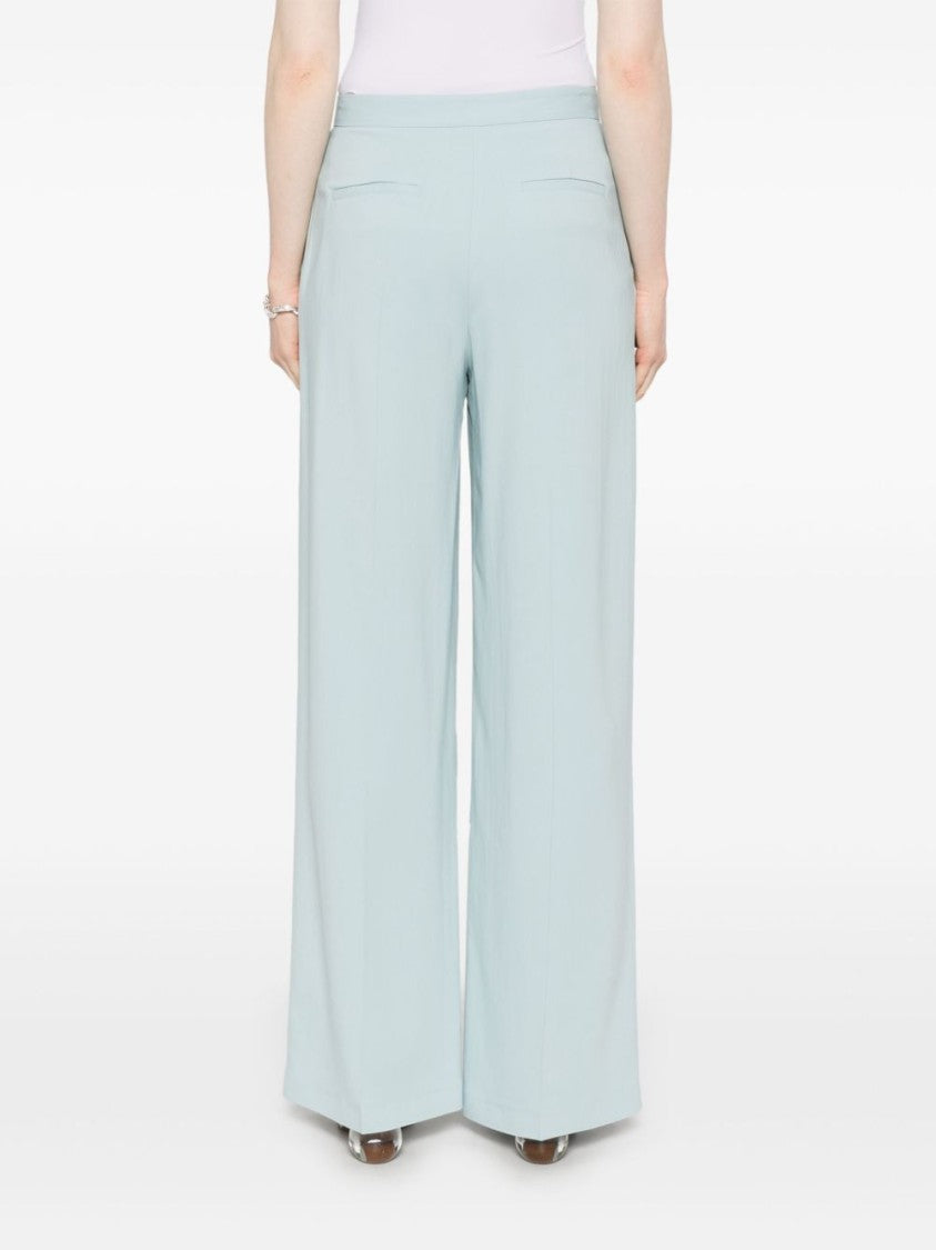 Pinko Light Blue Wide-Leg Trousers