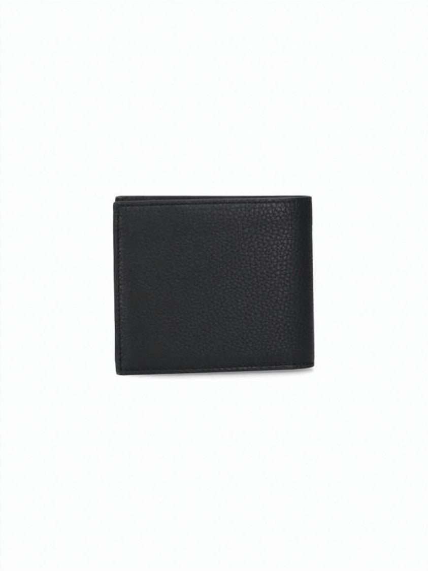 Givenchy Textured Calf Leather Bifold Wallet With Lambskin Lining
