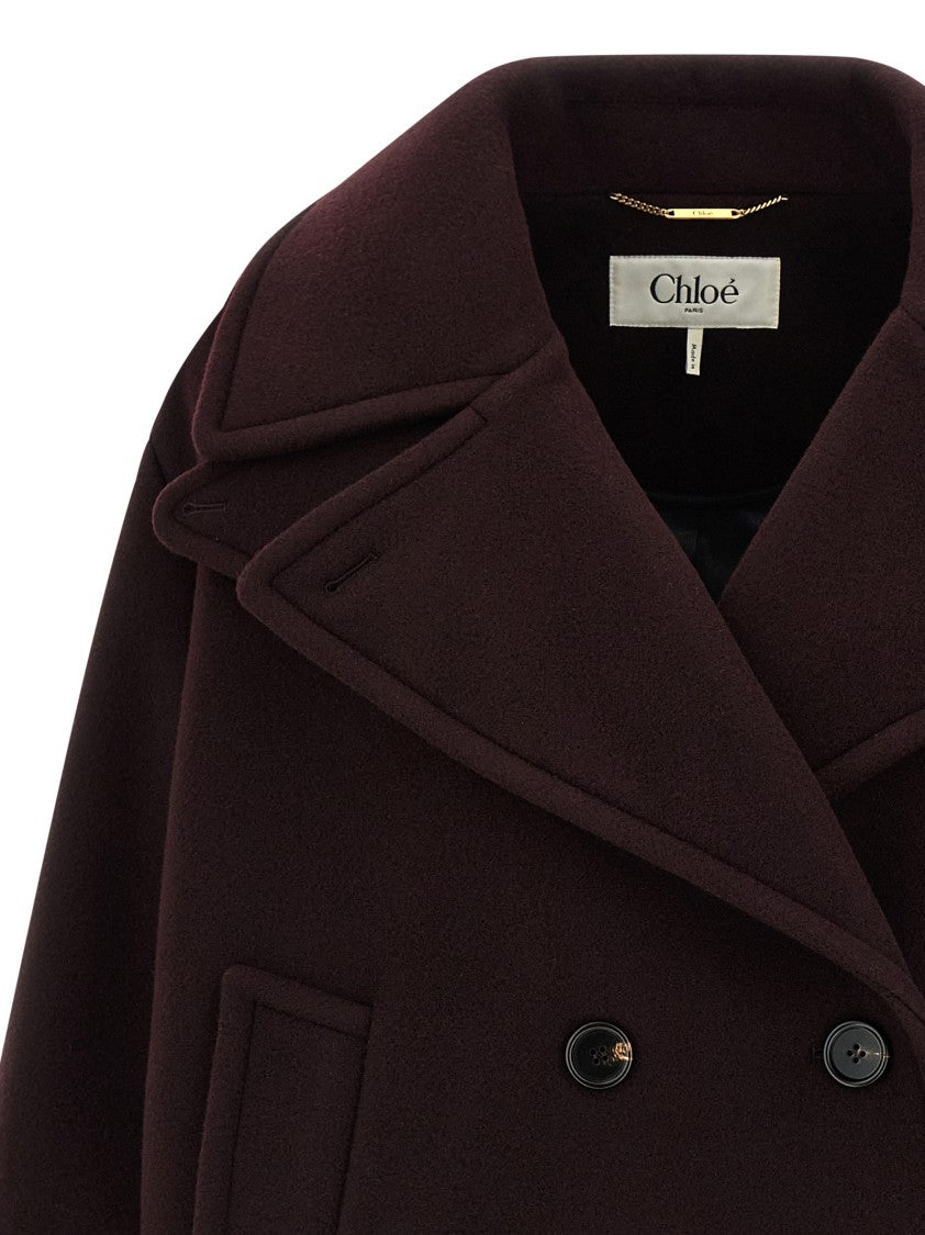 Chloé Double-Breasted Short Coat