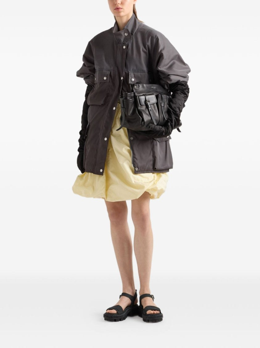 Prada Black Re-Nylon Waterproof Quilted Rain Jacket