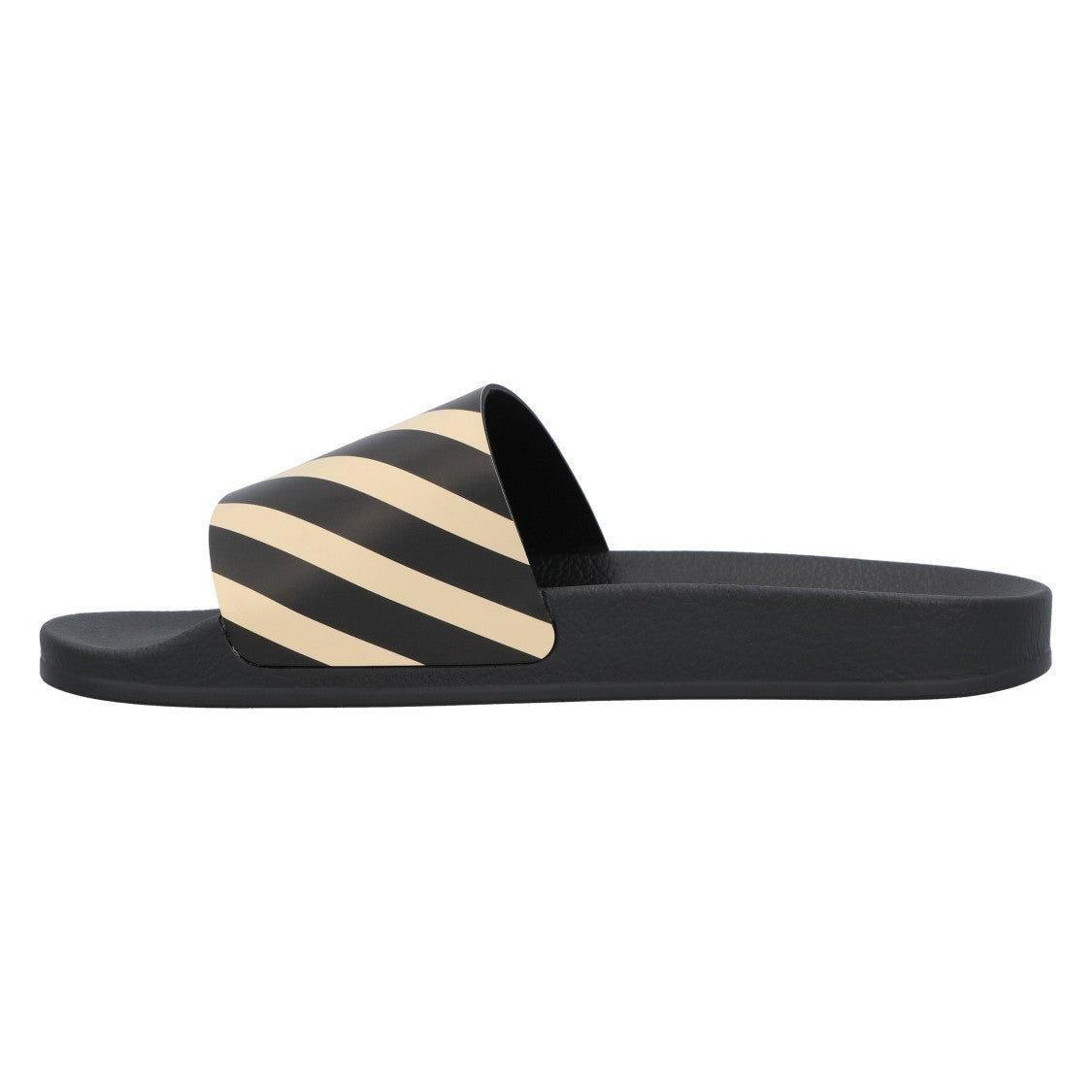 Off-White Sliders 'Diagonal Stripe - Black Beige'