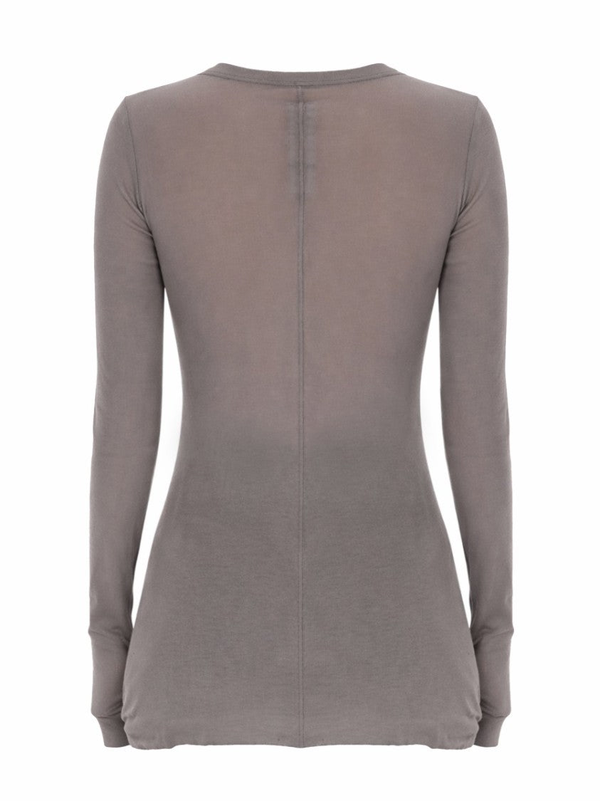 Rick Owens Fitted Cotton Center Seam T-Shirt